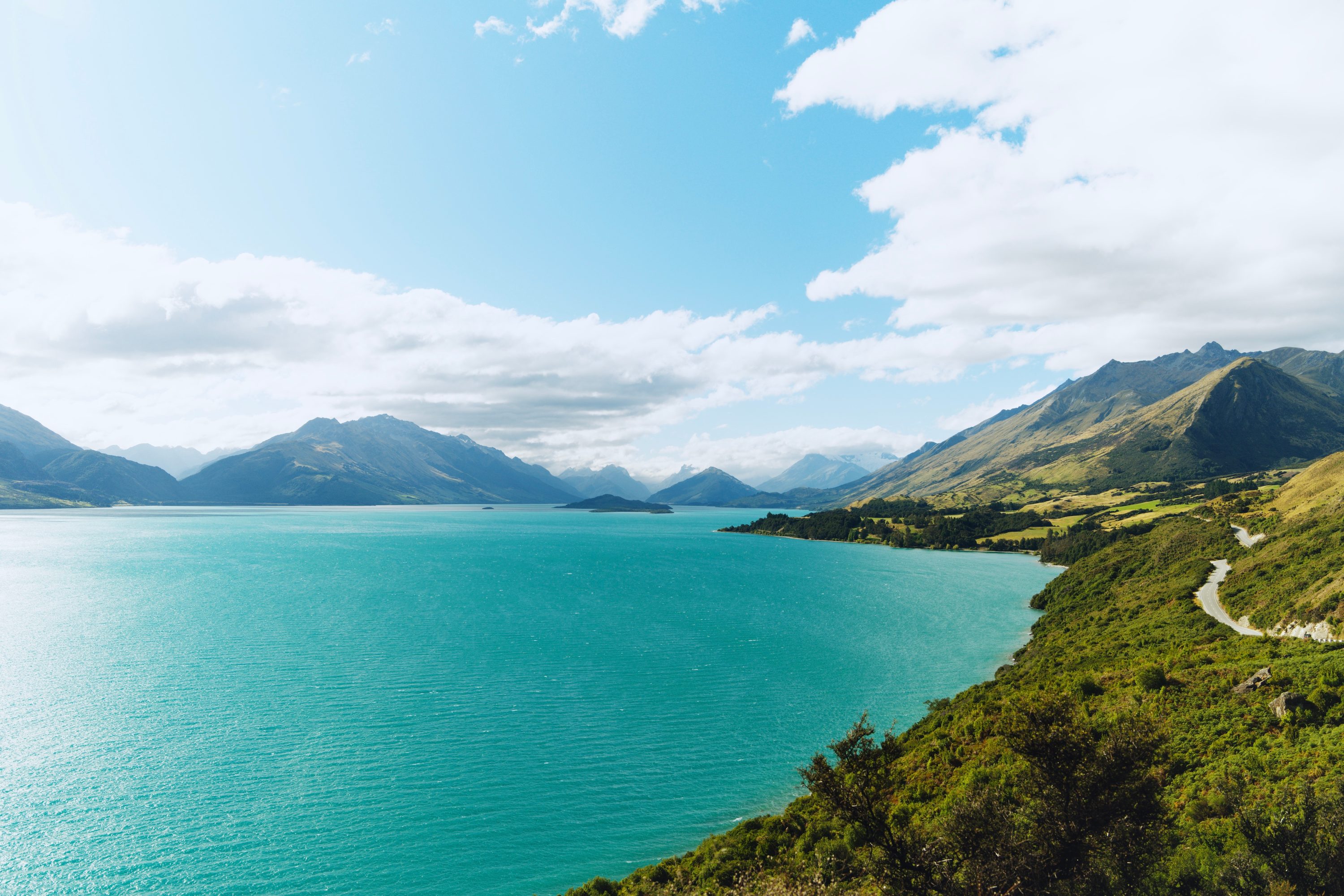 The drive to Glenorchy along Lake Wakatipu. — New Zealand