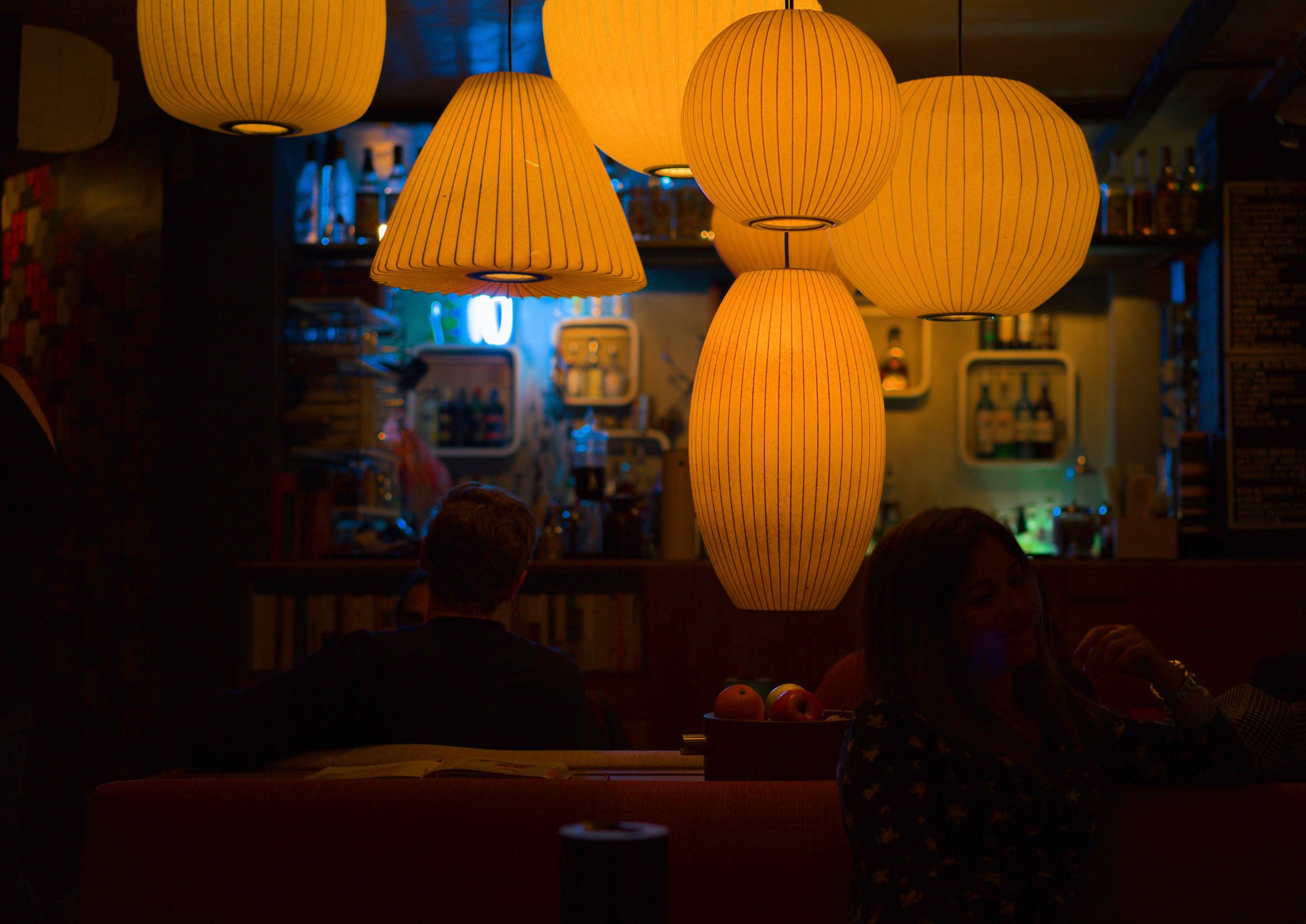 Still love this chaotic assembly of nelson lamps. It was bar in Shoreditch called Lounge Bohemia. — London, England